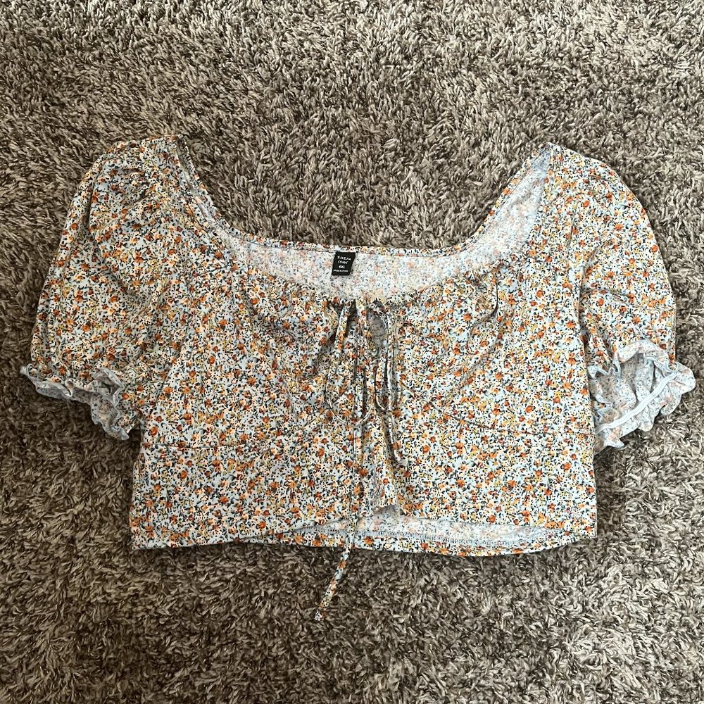 Floral Cropped Shein Top (4X)